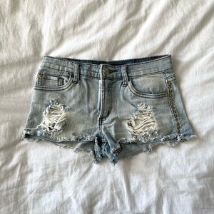 Low Rose Denim Shorts